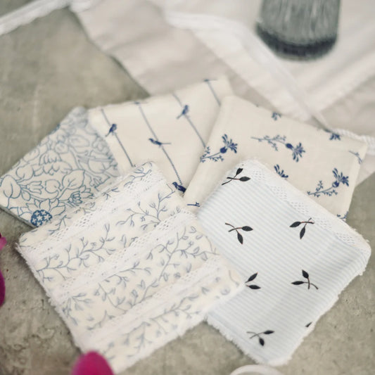 Reusable Makeup Wipes - French Floral Design